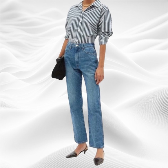 FRAME X‎ ILONA HAMER Luna High Rise Straight Leg Jeans Size 25X30 Rare - Picture 1 of 8